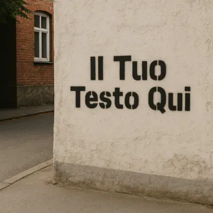 stencil muro testo