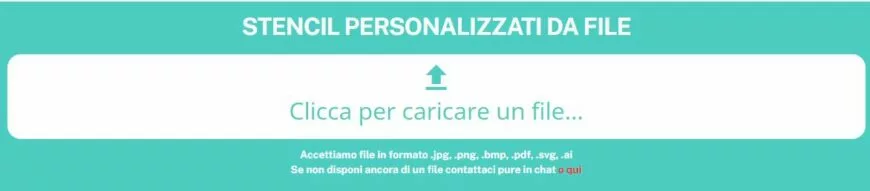 schermata configuratore stencil Stencil carica file