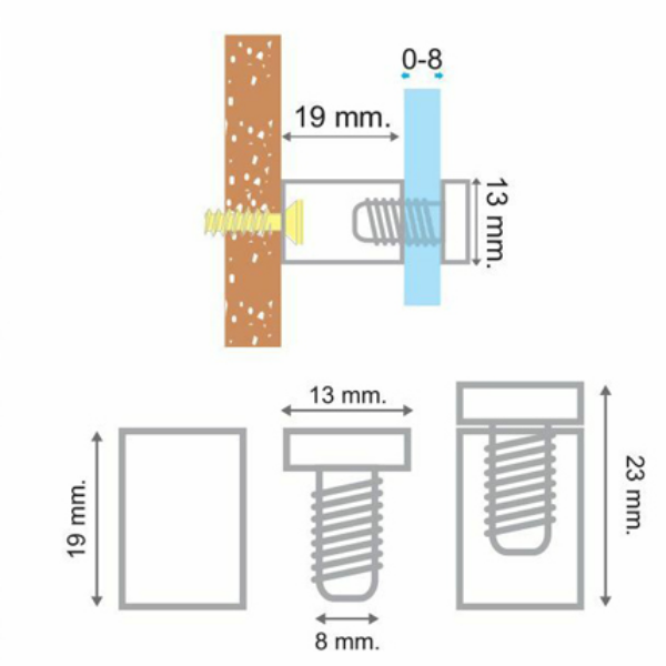 Distanziali a vite trasparenti per targhe - Image 2